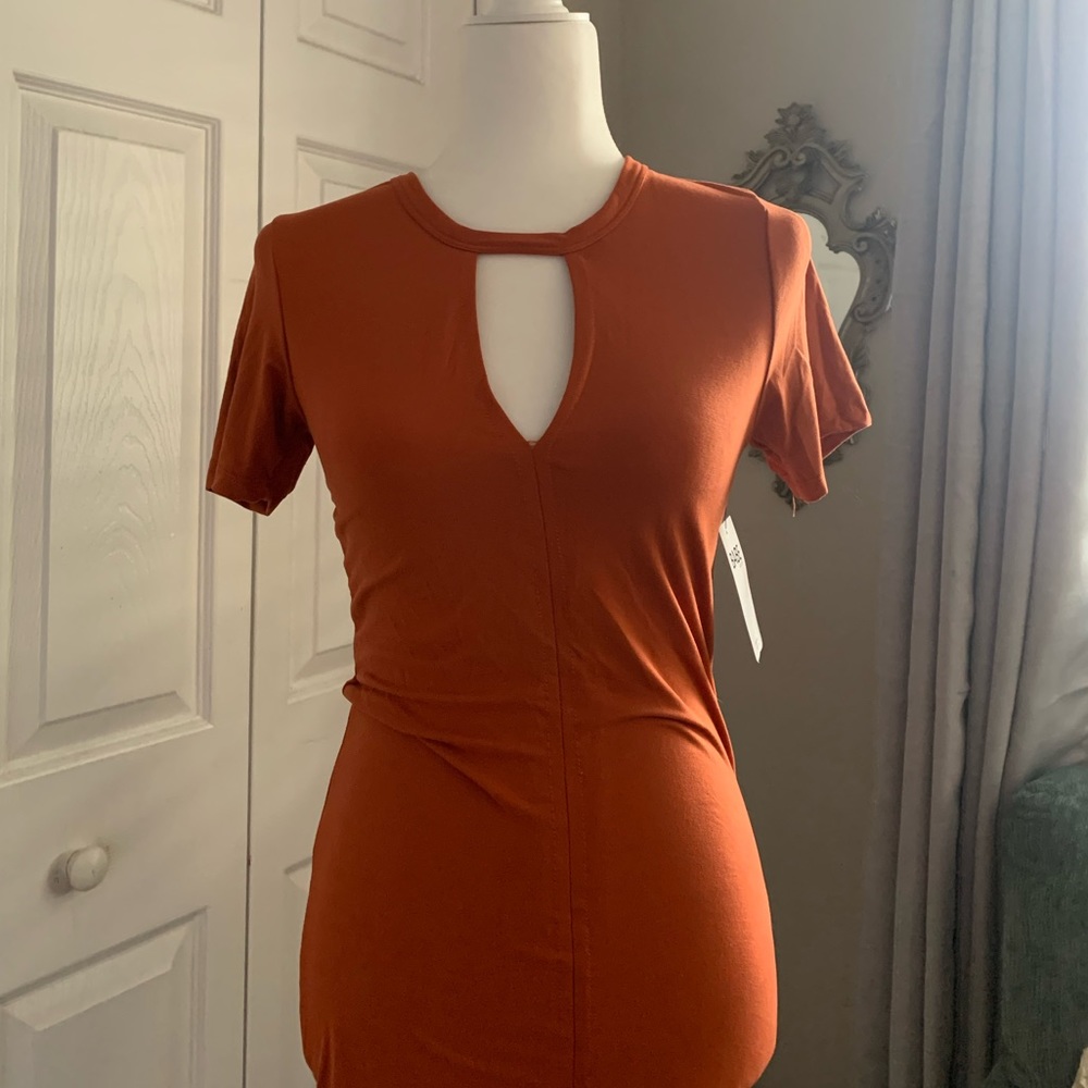 brand new never worn orange tight dress